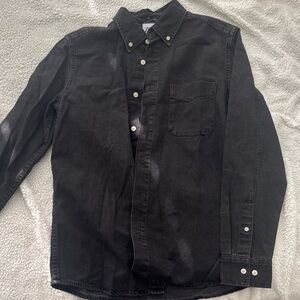 Zara Black Casual Button Down Shirt